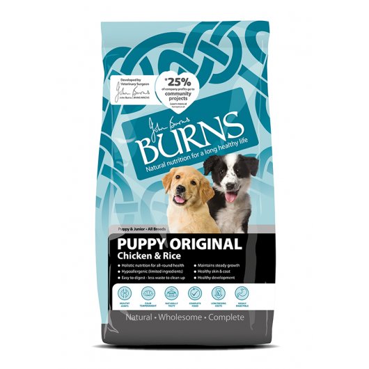 Burns Original with Chicken & Rice Puppy Food 12kg