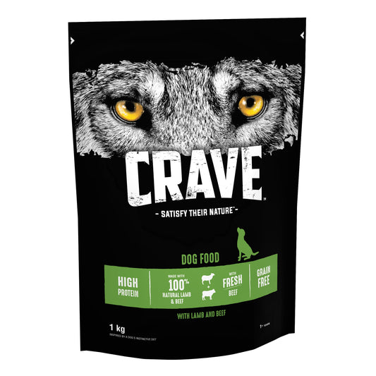 Crave Complete With Lamb & Beef Dry Food for Dogs - 1kg