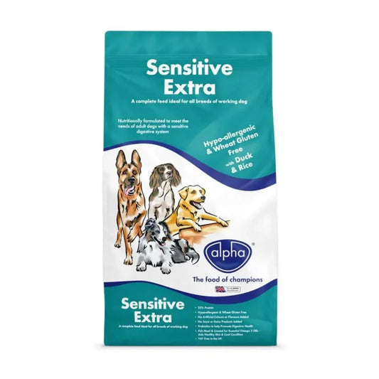 Alpha Sensitive Extra With Duck & Rice Dry Food for Dogs - 15kg