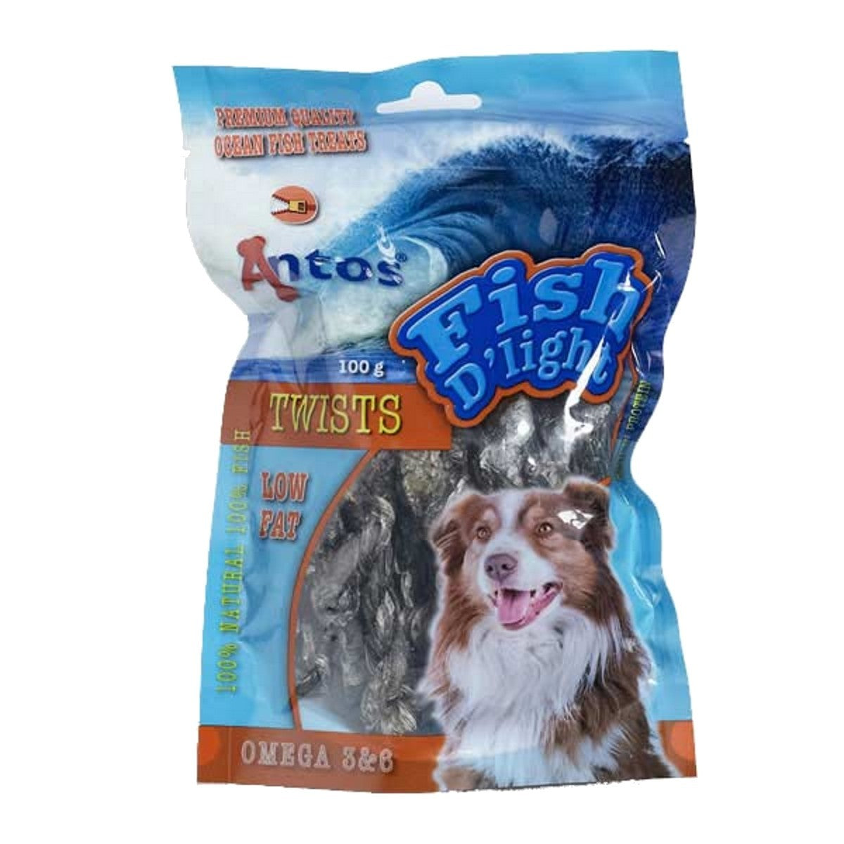 Antos Fish D'lightTwists  Dog Treats - 100g