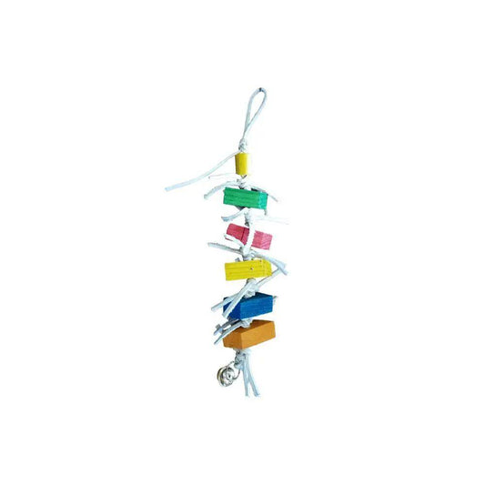 Akwa Millipede Wood & Rope With Bell Parrot Toy 42cm