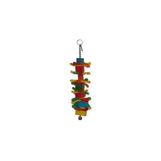 Akwa No3 Parakeet Wood On Chain Bird Toy