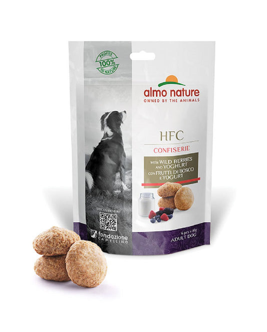 Almo Nature HFC Confiserie Dog Treats - Berries & Yoghurt - 6x10g