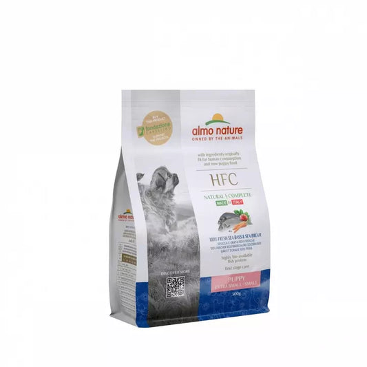 Almo Nature HFC Dry Food for Extra Small/ Small Puppies - 100% Fresh Sea Bass & Sea Bream - 300g